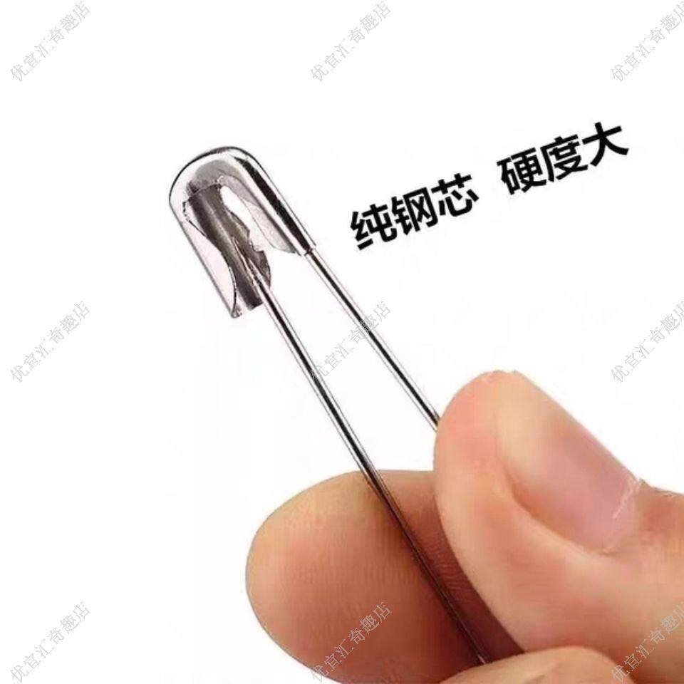 스테인레스 스틸 종이 클립 대형 두꺼운 두꺼운 니켈 도금 구식 고정 이불 안전 버클 핀 칼라 핀 브로치