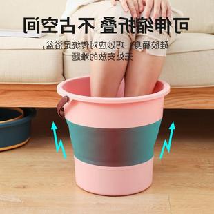 户外钓桶旅大小号厚 折叠桶家用便鱼车载行洗车桶加水桶大容量携式