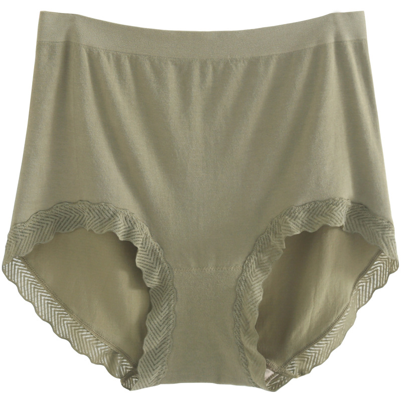 缝一体大码内裤女胖mm200斤蕾丝边加肥加大包臀棉裆高腰妈妈