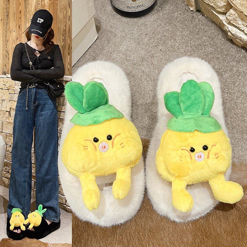 小个子显高卡通露趾毛毛一字拖2025秋冬新款潮流时尚防滑百搭拖鞋,女鞋,毛毛鞋,淘宝优惠券,粉丝福利购,淘宝优惠卷