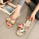 甜美仙女风凉拖鞋 蝴蝶结海边平底一字拖 时尚 女外穿2025夏季 新款