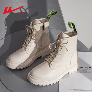 回力马丁靴女款 英伦风短靴女百搭增高显瘦女靴子 2025新款 秋季