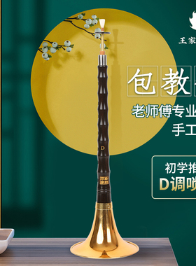 王家彪乌木唢呐乐器初学者全套d调演奏专业入门小号喇叭哨片配件