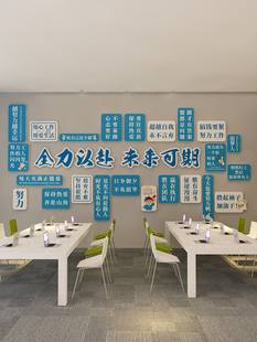 全力以赴未来可期励志标语办公室布置背景贴公司企业文化墙面装饰