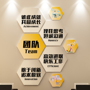 公司企业办公室会议室3d立体亚克力墙贴画文化墙上装饰励志标语贴