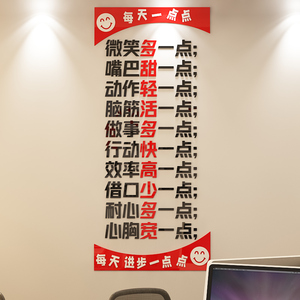 公司背景墙团队办公室墙面装饰励志标语墙贴企业文化墙会议室布置