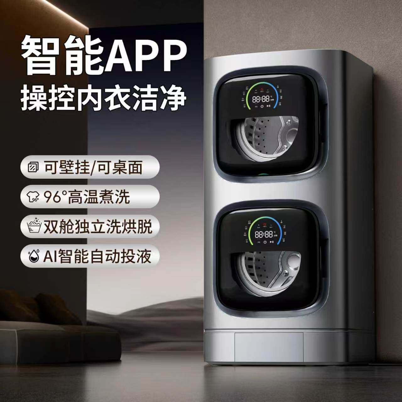 220V双桶舱内衣袜迷你洗烘机