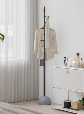 顾得室卧室放衣服架子不占地衣帽架简易立式挂衣架落地角落金属架