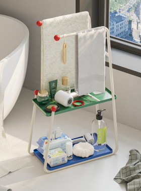 顾得家具2025浴室毛巾架卫生间专用置物架落地马桶旁收纳架免打孔