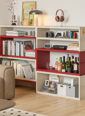 顾得小型书架桌面上置物架多层收纳架组合鞋架落地电视柜零食边柜