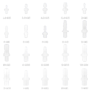 以赛公制塑料接头胶管软管宝塔接头外丝水管接头公制外螺纹接头