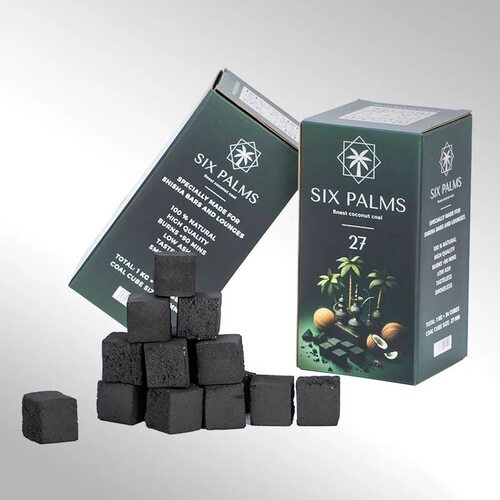 SIX PALMS水烟专用方炭 纯正果木炭ktv水烟炭水烟膏炭无烟炭酒吧