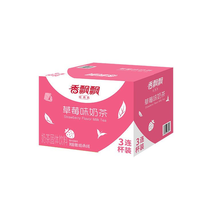 香飘飘奶茶经典草莓味整箱80g*30杯速溶冲饮网红饮料早餐奶下午茶