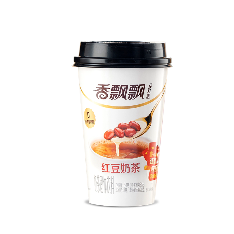 香飘飘奶茶杯装经典香芋草莓红豆好料冲饮速溶奶茶粉整箱