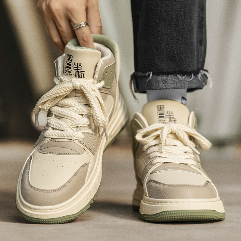 男士aj1高帮鞋秋冬季国潮厚底运动休闲高街复古莆田鞋子男款冬天