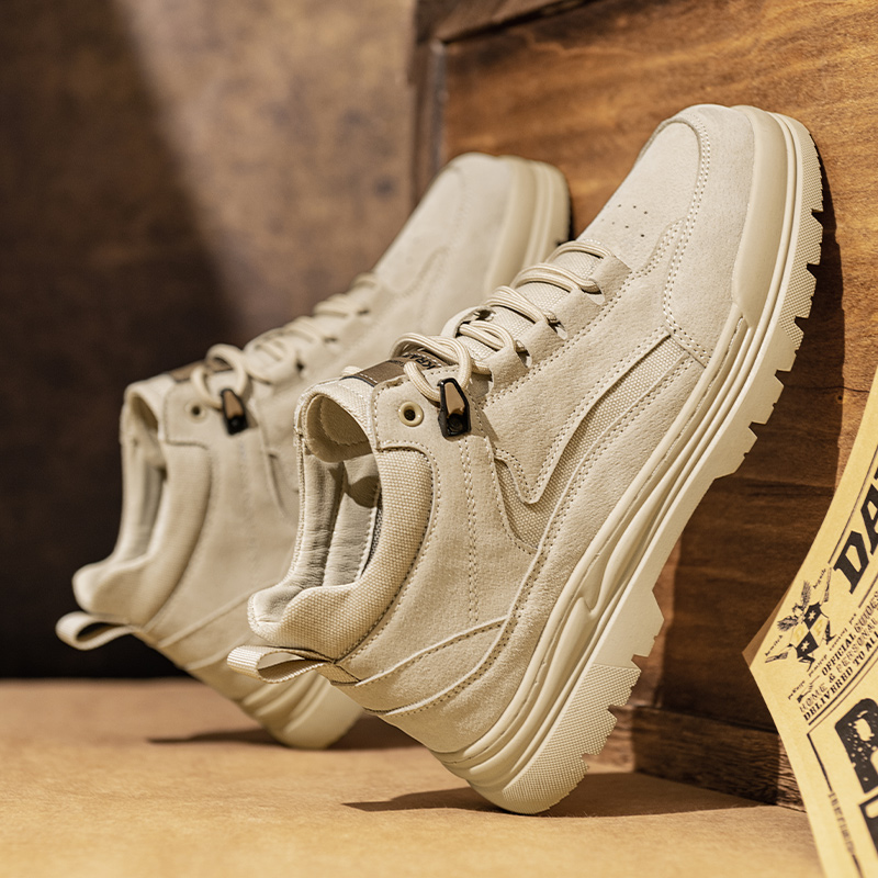 马丁靴男士潮流中高帮男鞋秋冬季百搭新式软底鞋子男款秋季沙漠靴