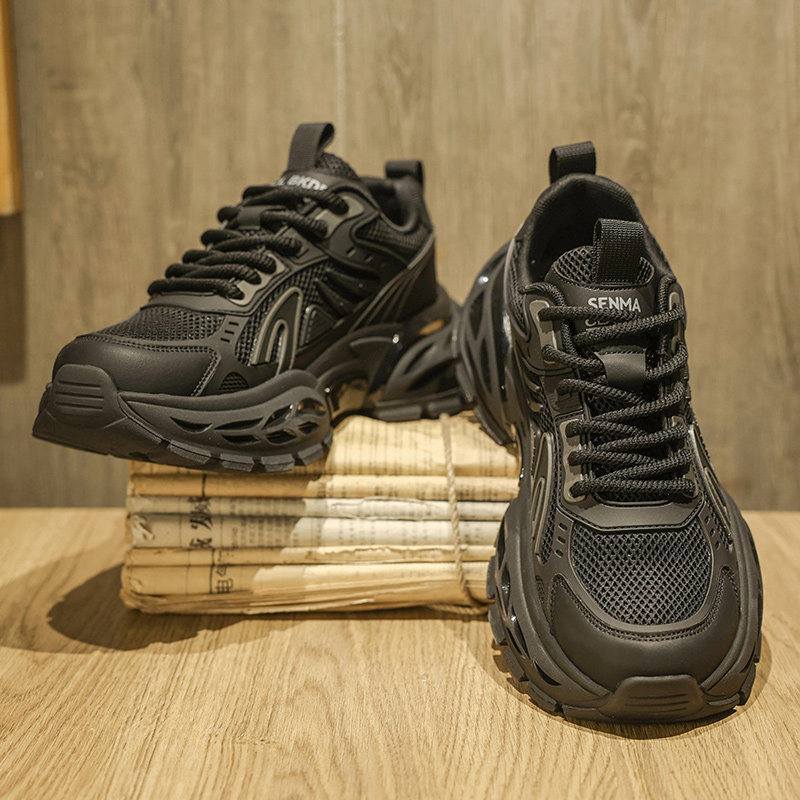 男鞋爆米花软底休闲运动鞋男款旅游2026新款厚底增高黑武士老爹鞋,流行男鞋,老爹鞋,淘宝优惠券,粉丝福利购,淘宝优惠卷