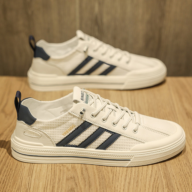 男鞋夏季网布透气小白鞋男款平底青少年鞋子夏款百搭板鞋薄款夏天,流行男鞋,休闲板鞋,淘宝优惠券,粉丝福利购,淘宝优惠卷