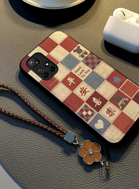 适用于小米红米note11手机壳新款note10保护套硅胶note9全包防摔pro布纹网红note11t挂绳女款e高级感5g潮牌