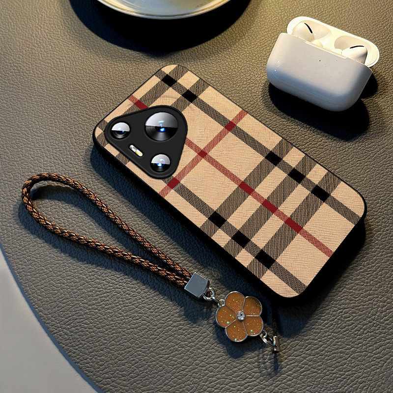 适用华为pura70布纹手机壳挂绳