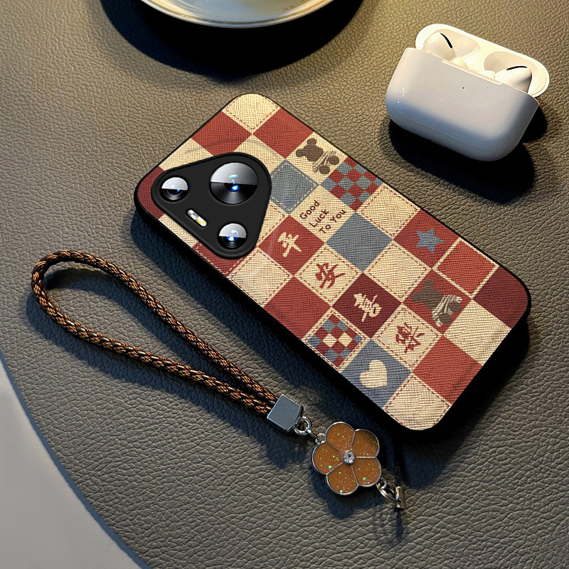 适用华为pura70布纹简约手机壳