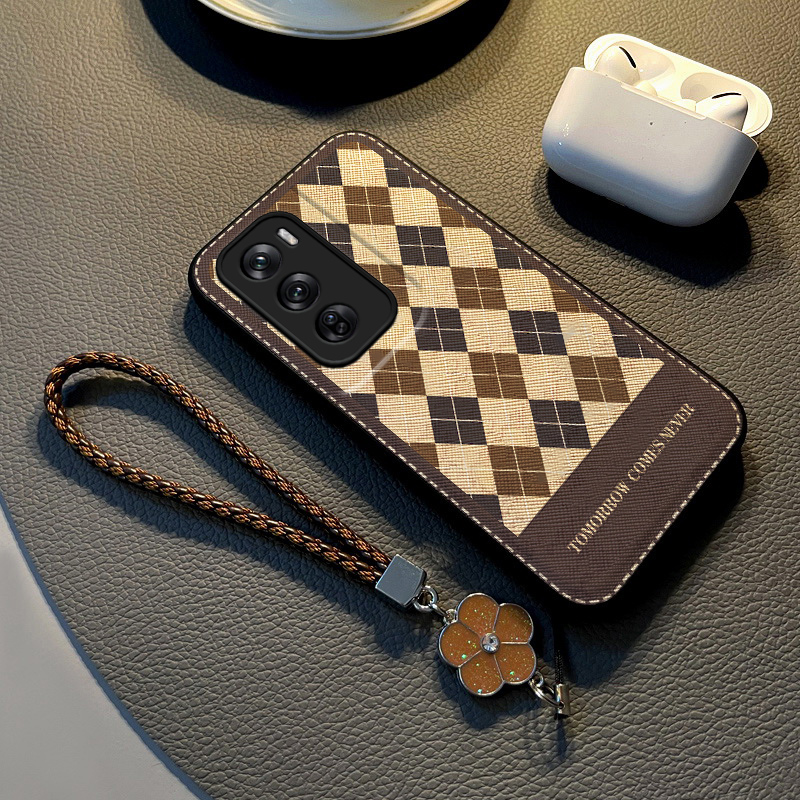 适用opporeno12布纹简约手机壳