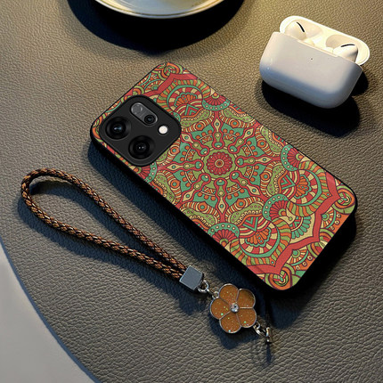 适用于opporeno14手机壳reno13新款reno12保护套reno11硅胶reno10/9/8/7/6/5/4挂绳手链全包防摔女款潮牌外壳