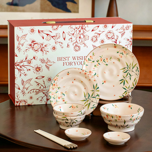 西比尔复古陶瓷碗碟餐具套装
