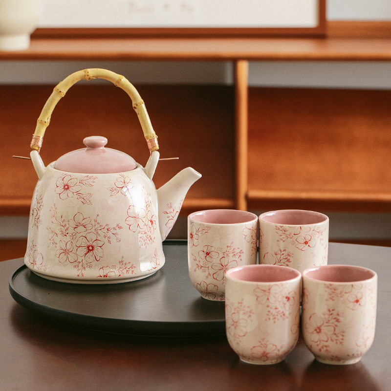 西比尔日式陶瓷泡茶壶茶杯套装