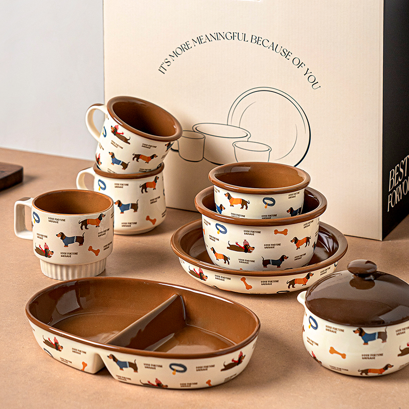 西比尔可爱耐高温陶瓷碗盘餐具