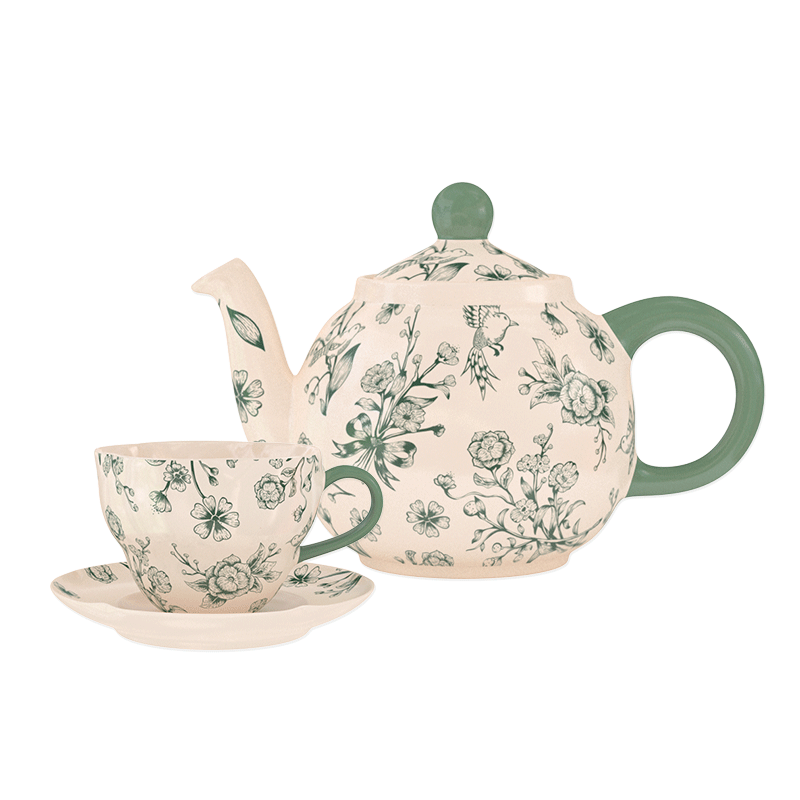 西比尔复古陶瓷茶壶茶杯套装耐高温家用下午茶咖啡杯碟高档礼盒