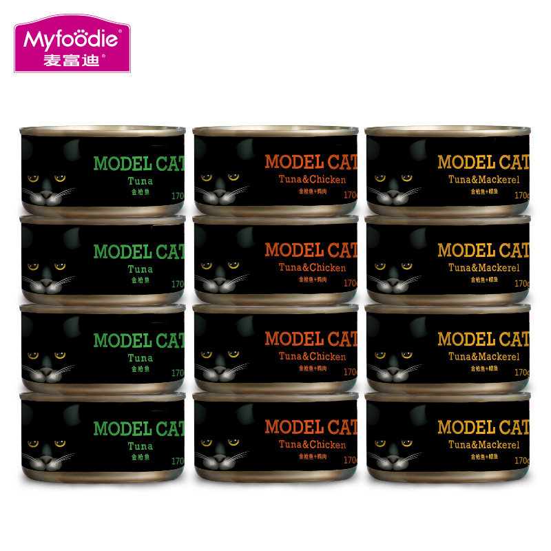 麦富迪猫罐头猫零食湿粮猫咪零食罐头成幼猫罐增肥170g*12罐整箱