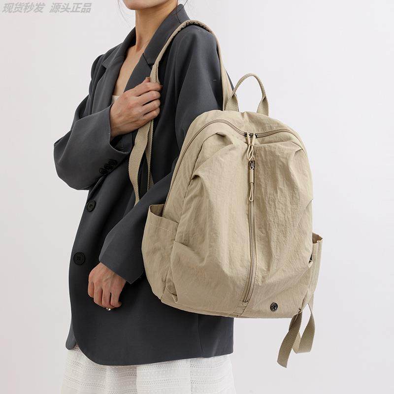 超轻便防水尼龙布双肩包女户外旅行登山大容量背包男旅游小背包