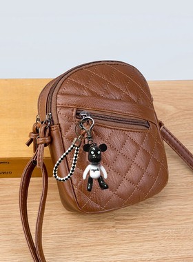 多隔层女包斜挎包包包女小包2023新款复古百搭单肩包迷你包手机包