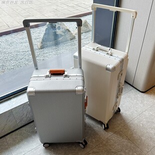 日本铝框款行李箱女20寸登机箱静音万向轮宽拉杆箱男PC旅行箱子28