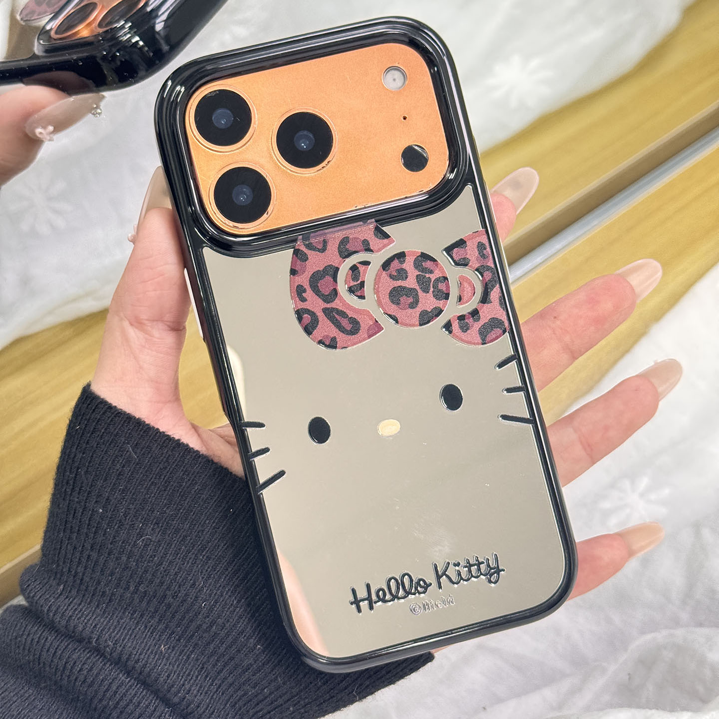 【每日新品】可爱镜面kt猫表情适用于苹果15手机壳iphone14保护套13新款17promax防摔16pro网红爆款max手机套