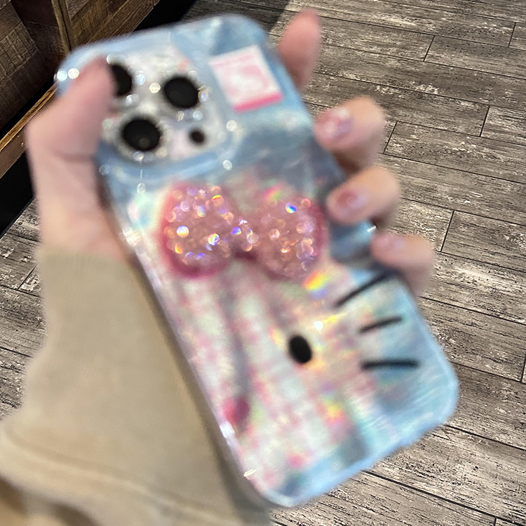 凯蒂猫立体蝴蝶结适用iphone16pro手机壳苹果15保护套14双层防摔13新款16promax超好看外壳max高级感小众女款