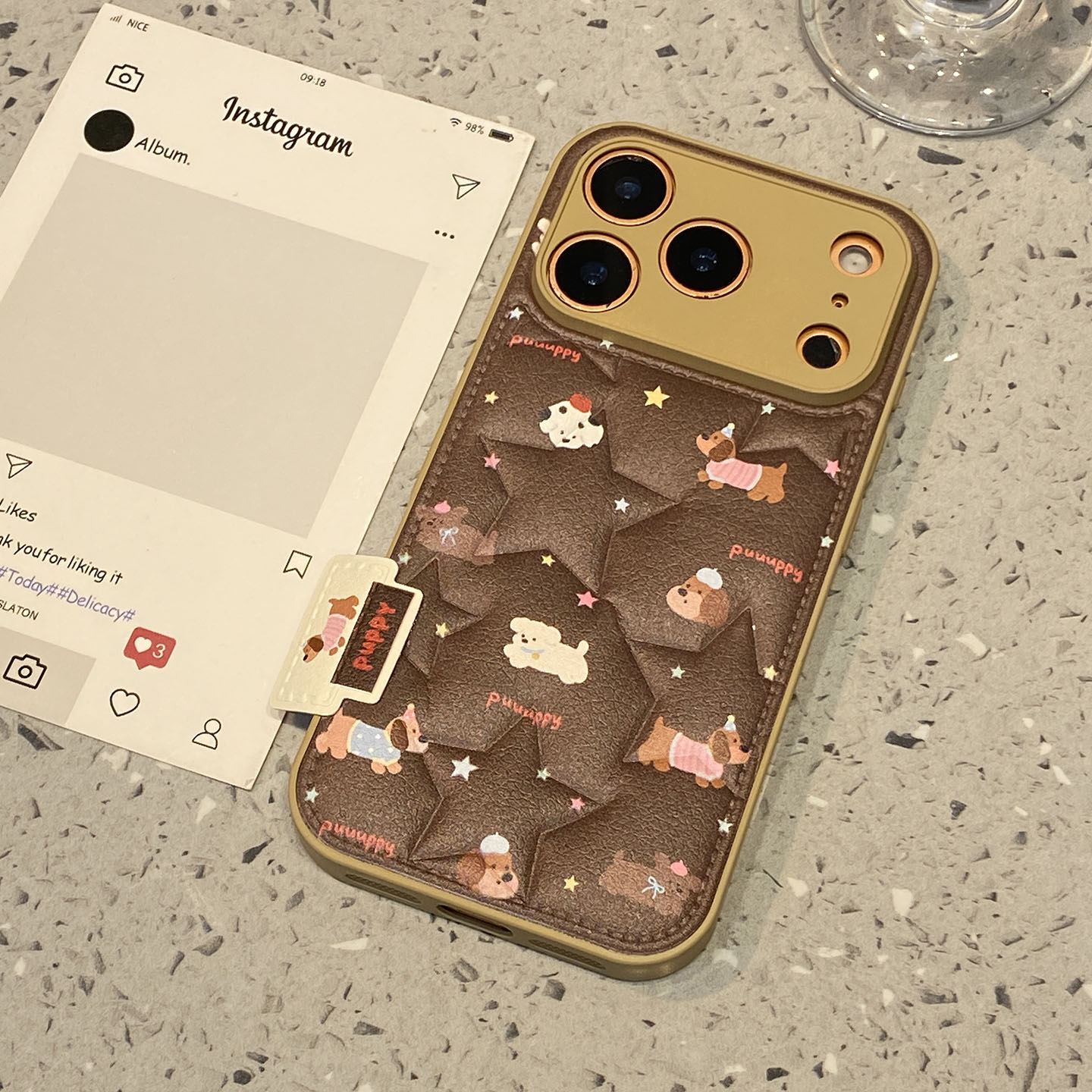 【每日新品】美拉德秋冬棕色星星小狗适用于iphone17promax手机壳苹果16保护套14全包13新款15pro潮max手机套