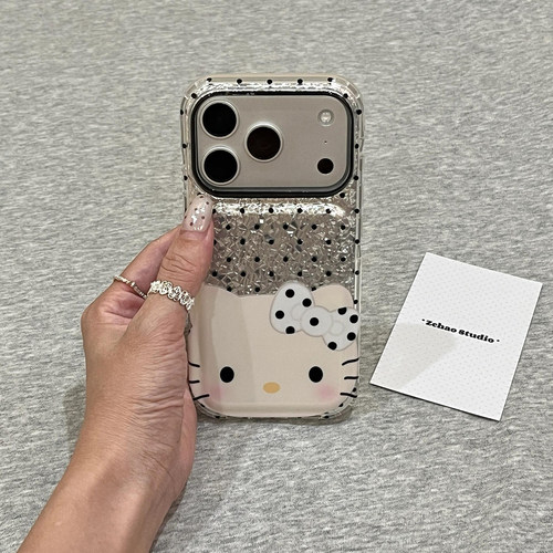 【每日新品】趣味可爱卡通银闪镭射猫咪适用于iphone17promax手机壳苹果16保护套新款15pro个性max手机套防摔