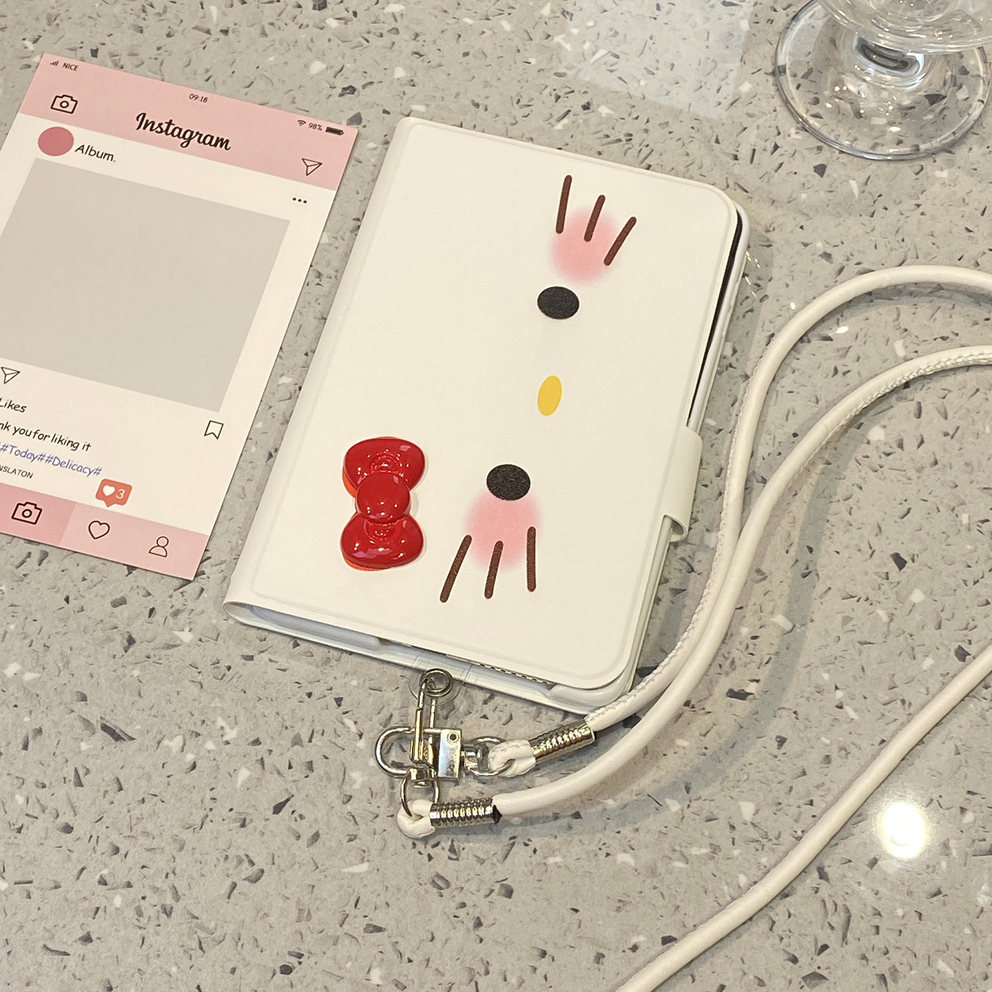 【每日新品】可爱KT猫表情斜跨挂绳适用华为purax手机壳Pocket2小米mixflip新款pura折叠屏x三星zflip7典藏版