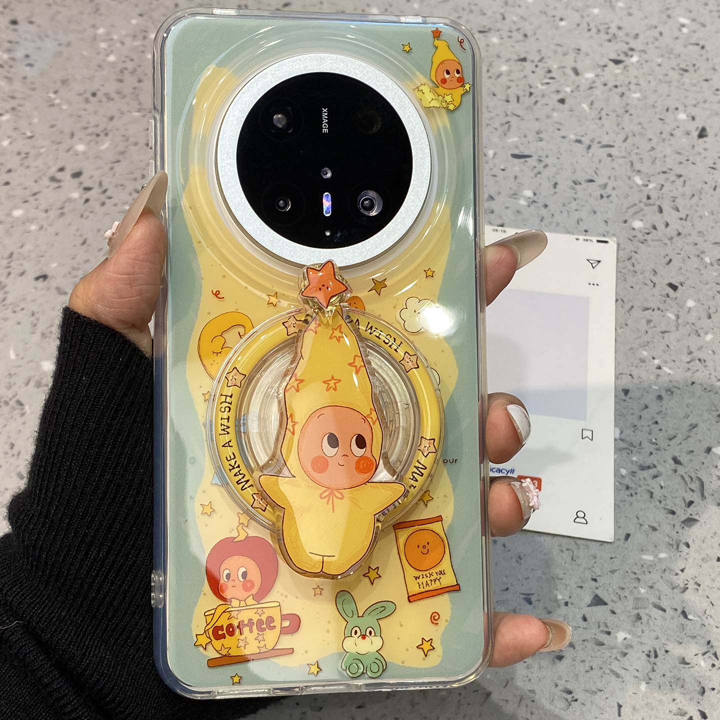 可爱卡通星星人磁吸支架适用华为mate70pro+手机壳mate60pro超好看mate60p高级感pura70新款pura80p外壳女款