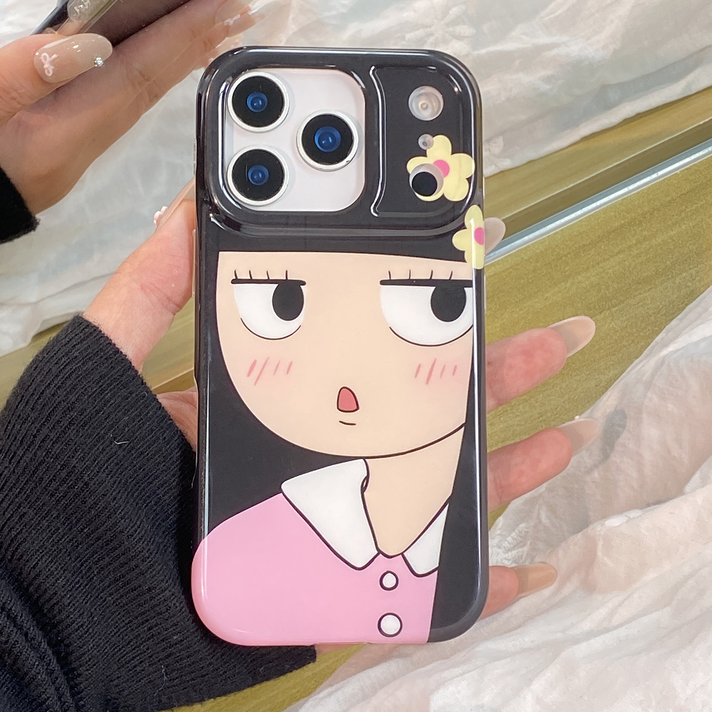 日系动漫黑沼爽子适用于苹果15手机壳iphone16保护套14全包13小众新款17promax少女16pro网红max巨好看手机套