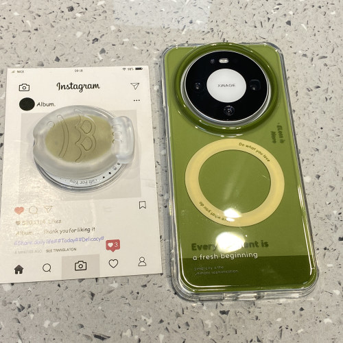 高级感抹茶绿鲷鱼烧磁吸支架适用华为mate80promax手机壳mate70pro防摔mate60新款p80外壳pura70小众款保护套