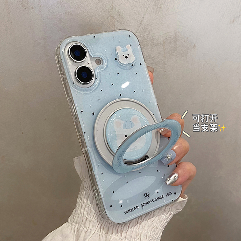 简约泼墨西高地头像适用于苹果15手机壳iphone16保护套14指环支架13防摔新款15promax全包16pro高级max手机套