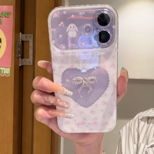 韩系ins爱心小碎花蝴蝶结兔子适用于苹果17promax手机壳iphone16pro保护套15新款17pm超级好看max手机套i女款