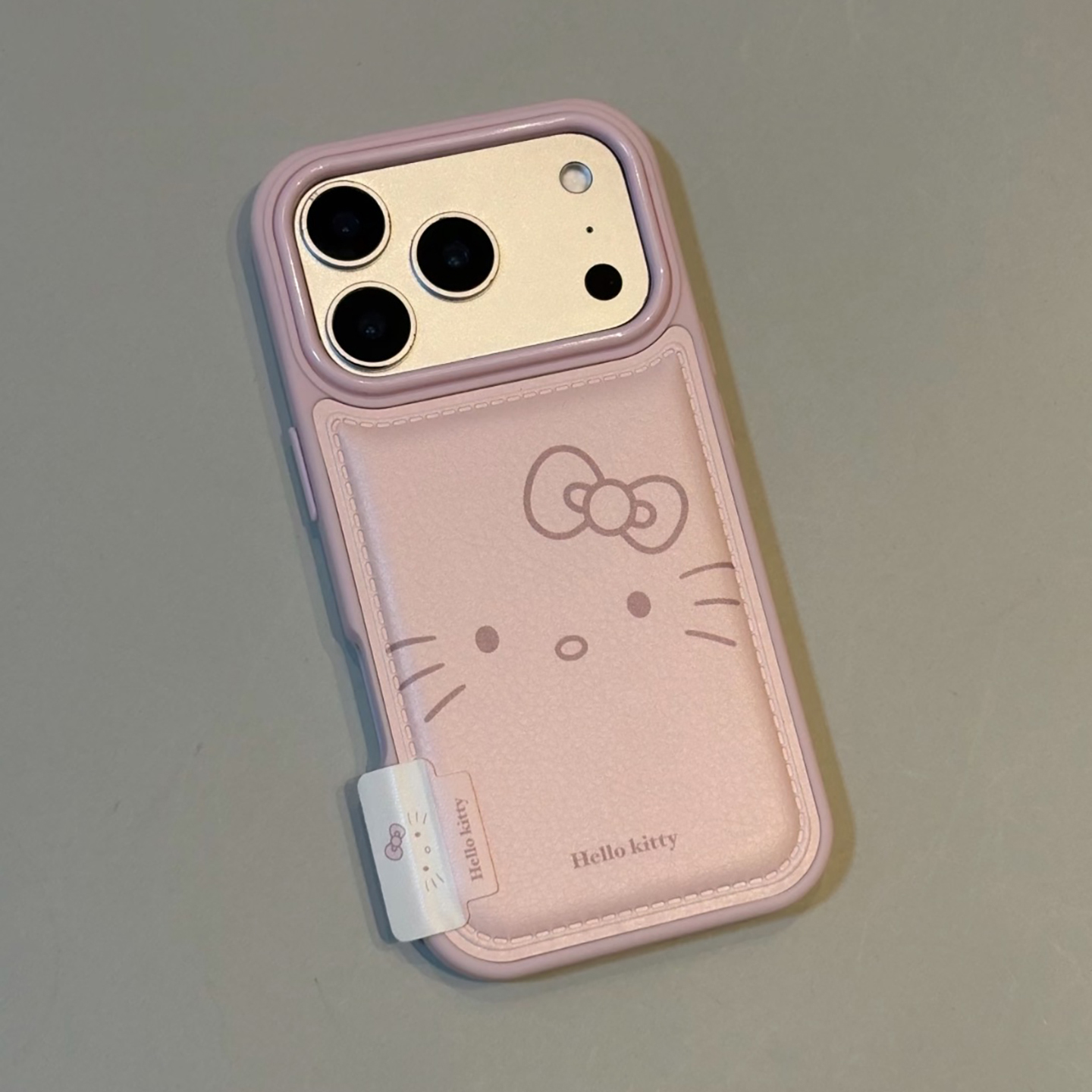 日韩可爱粉色甜美kt猫适用于苹果17promax手机壳iphone16保护套14挂绳13皮纹新款15pro少女心max巨好看手机套