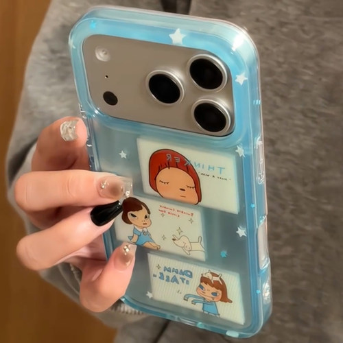 日韩可爱奈良美智插画适用于iphone17promax手机壳苹果15保护套14防摔13全包新款16pro超火max手机套网红爆款