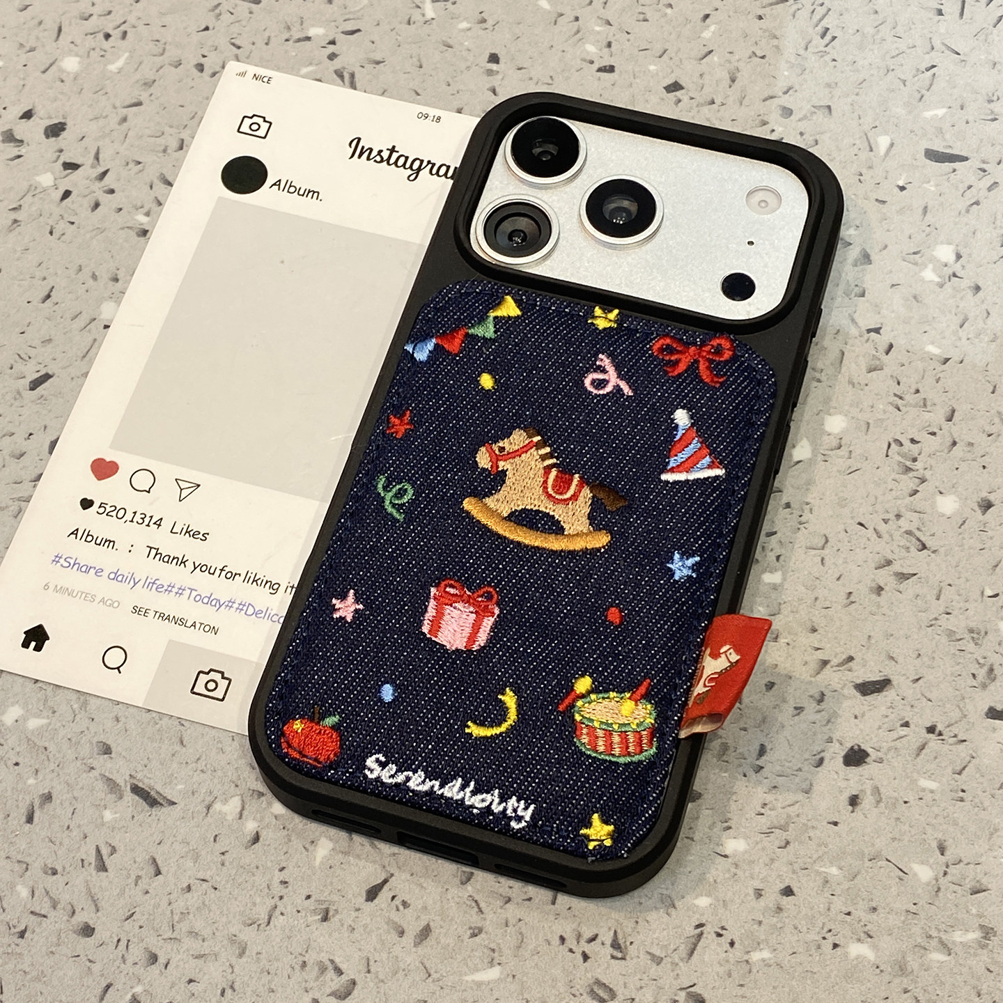 复古牛仔布刺绣摇摇马适用于苹果17pro手机壳iphone16保护套14小众13全包新款15promax创意max手机套网红爆款,3C数码配件,手机保护套/壳,淘宝优惠券,粉丝福利购,淘宝优惠卷