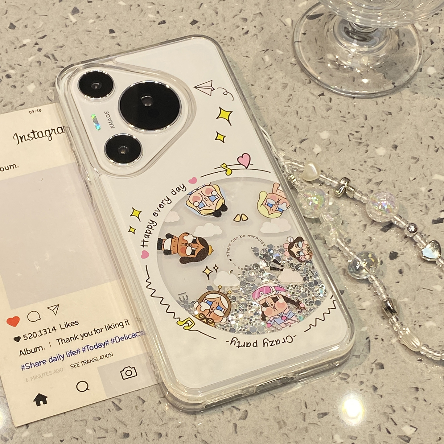 高级感闪粉流沙可爱哭娃适用pura70pro十手机壳p60pro保护套p70pro新款个性创意女mate70pro外壳mate60高级感