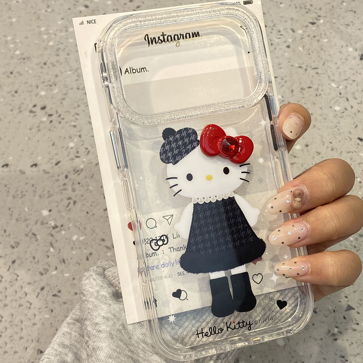 韩风ins立体蝴蝶结黑裙KT猫适用于iphone17promax手机壳苹果16保护套14超好看13透明新款15pro独特max手机套